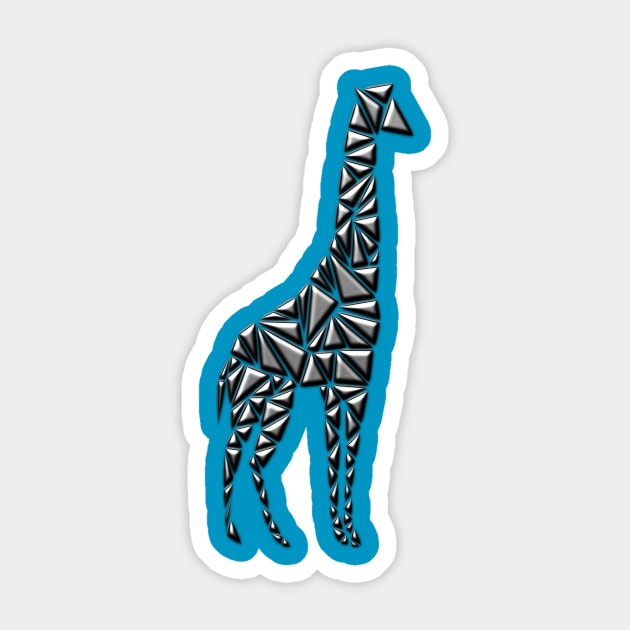 Metallic Giraffe Sticker by Shrenk